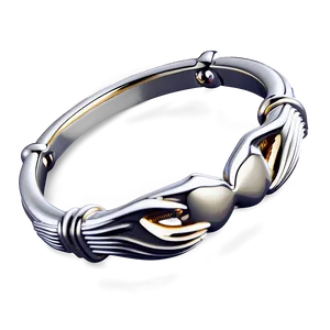 Silver Claddagh Ring PNG 80