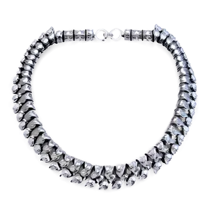 Silver Collar Necklace PNG 22