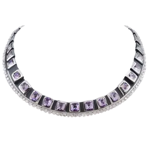 Silver Collar Necklace PNG 54
