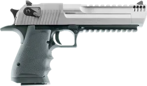 Silver Desert Eagle Pistol PNG image