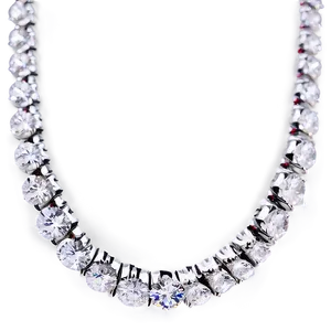 Silver Diamond Necklace PNG 06282024