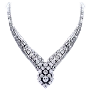 Silver Diamond Necklace PNG 32 PNG