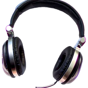 Silver Dj Headphones PNG 99
