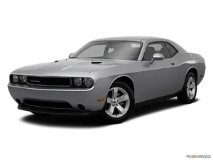 Silver Dodge Challenger Side View PNG image