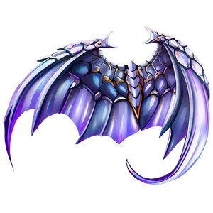 Silver Dragon Wings Art PNG 06122024