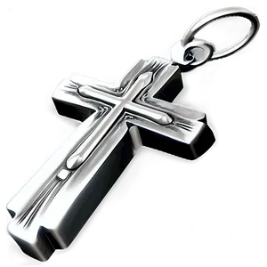 Silver Fancy Cross PNG New PNG