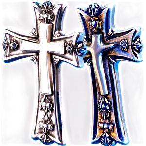 Silver Fancy Cross PNG Xxt PNG