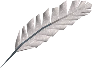 Silver Feather Pen Quill PNG image