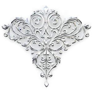 Silver Filigree Overlay Png Baq PNG image