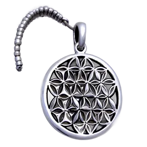 Silver Flower Of Life Amulet PNG Cfo