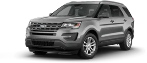 Silver Ford Explorer S U V Profile PNG image