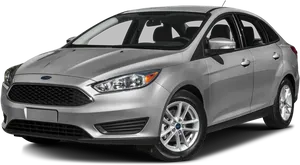 Silver Ford Focus Sedan Profile View PNG image