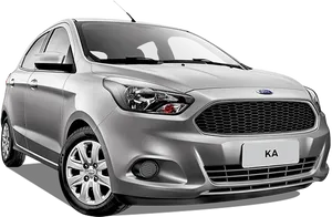 Silver Ford Ka Compact Car PNG
