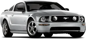 Silver Ford Mustang G T Coupe PNG image