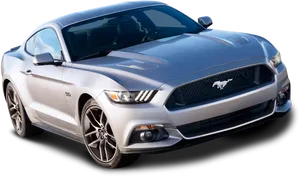 Silver Ford Mustang G T Coupe PNG image
