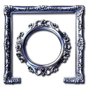 Silver Frame Design Png Mjb PNG image