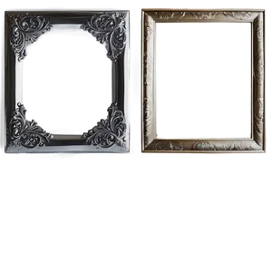 Silver Frame Design Png Tjc PNG image