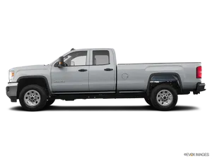 Silver G M C Pickup Truck Side View PNG image