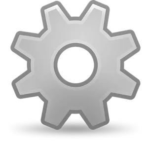 Silver Gear Icon PNG image