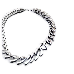 Silver Geometric Necklace PNG 06282024
