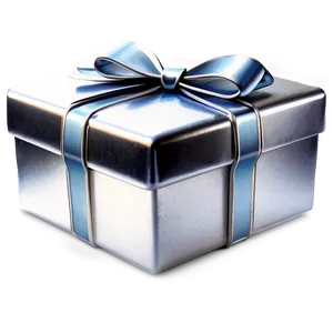 Silver Gift Box PNG Vva70 PNG