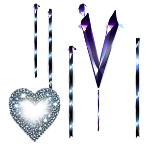 Silver Glitter Heart Png Xqr42 PNG image