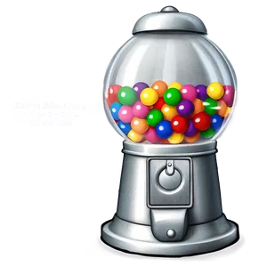 Silver Gumball Machine PNG 68