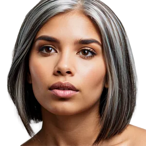 Silver Hair Highlights Png 06282024 PNG image