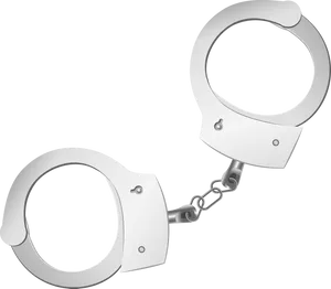 Silver Handcuffs Isolated Background PNG image