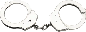 Silver Handcuffs Isolated Background PNG