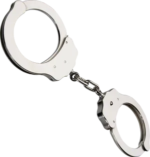 Silver Handcuffs Isolated Background PNG image