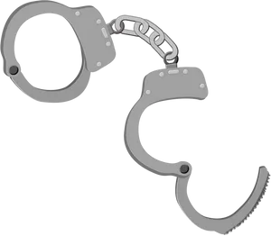 Silver Handcuffs Isolated Background PNG