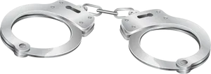 Silver Handcuffs Isolated Background PNG