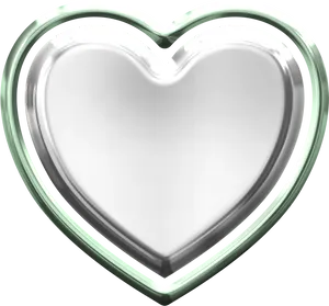 Silver Heart Balloon PNG image