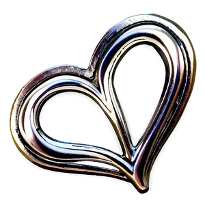 Silver Heart Brooch PNG 06282024