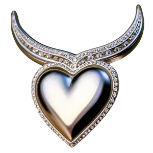 Silver Heart Brooch PNG 25 PNG