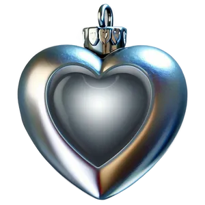 Silver Heart Decoration PNG Fck PNG