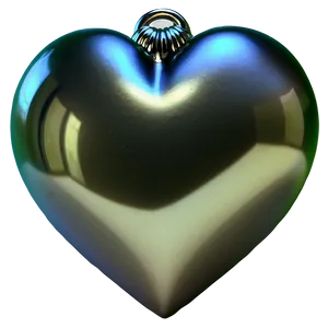 Silver Heart Decoration PNG Ljg24 PNG