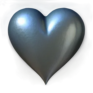 Silver Heart Emoji PNG Aor