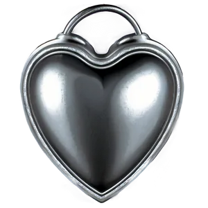 Silver Heart Illustration PNG 62