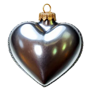 Silver Heart Ornament PNG 06282024 PNG