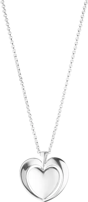 Silver Heart Pendant Necklace