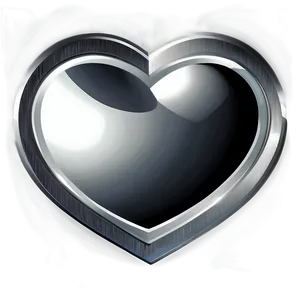 Silver Heart Vector PNG Tef51 PNG
