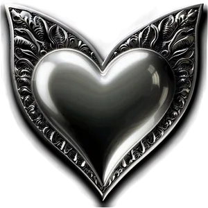 Silver Heart Wallpaper PNG 06282024