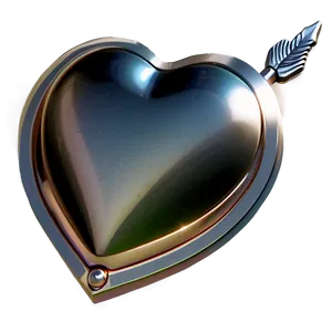 Silver Heart With Arrow PNG Unb47 PNG