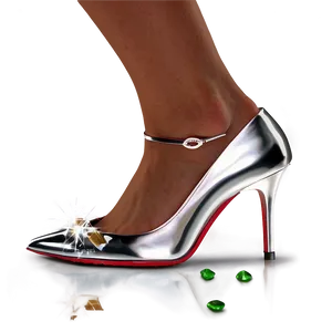 Silver High Heels Png 06122024 PNG image