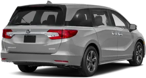 Silver Honda Odyssey Rear View PNG