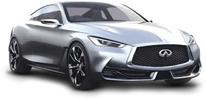 Silver Infiniti Sports Car Concept PNG image