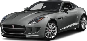 Silver Jaguar F Type Coupe Side View