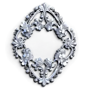 Silver Lace Decoration Png 37 PNG image